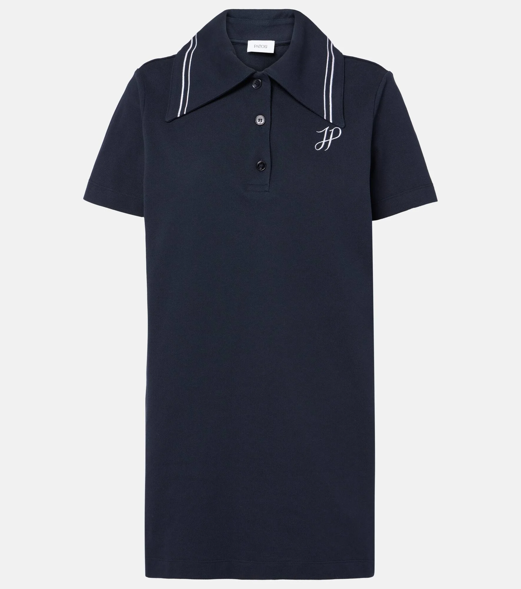 Logo cotton piqué polo dress - 1