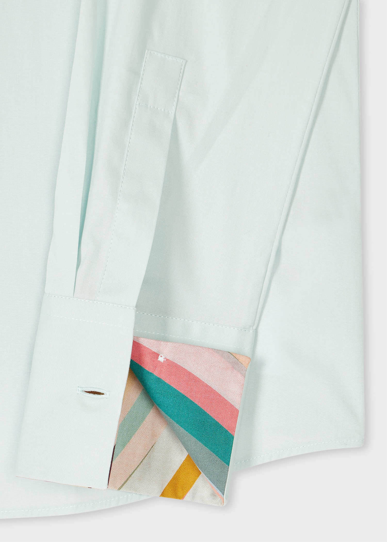 Women's Light Blue Shirt With 'Swirl' Cuff Lining - 2