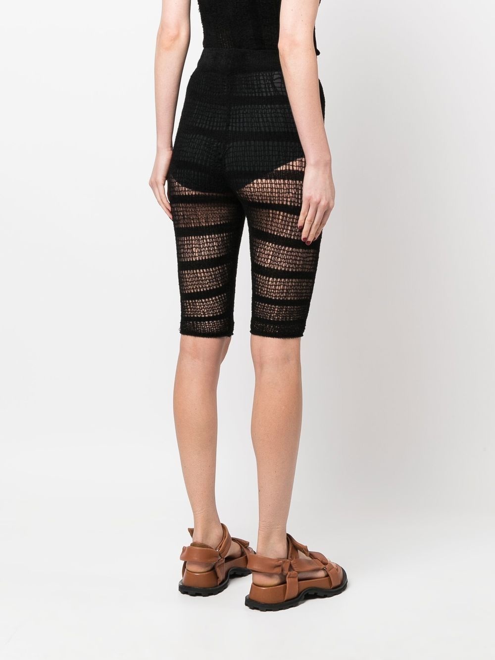 open knit cycling shorts - 4