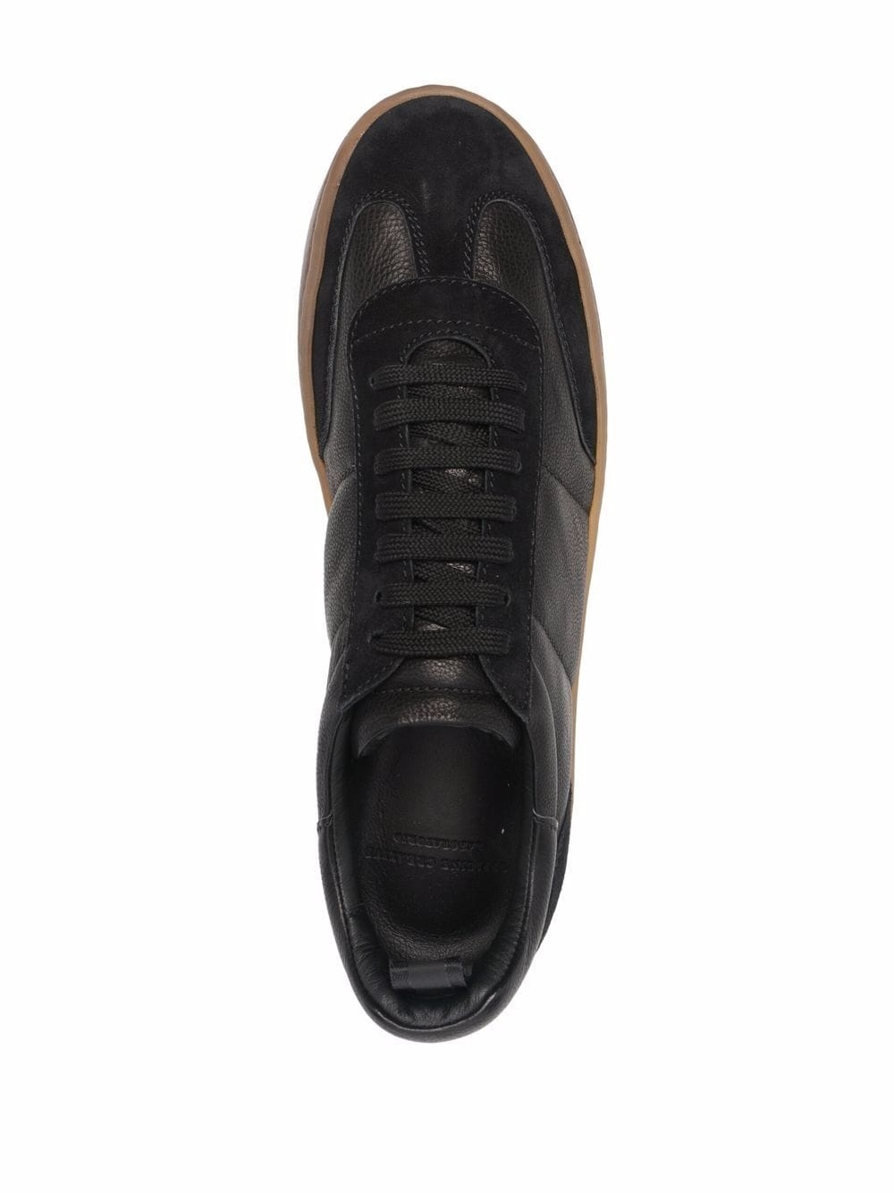 combined leather sneakers - 4