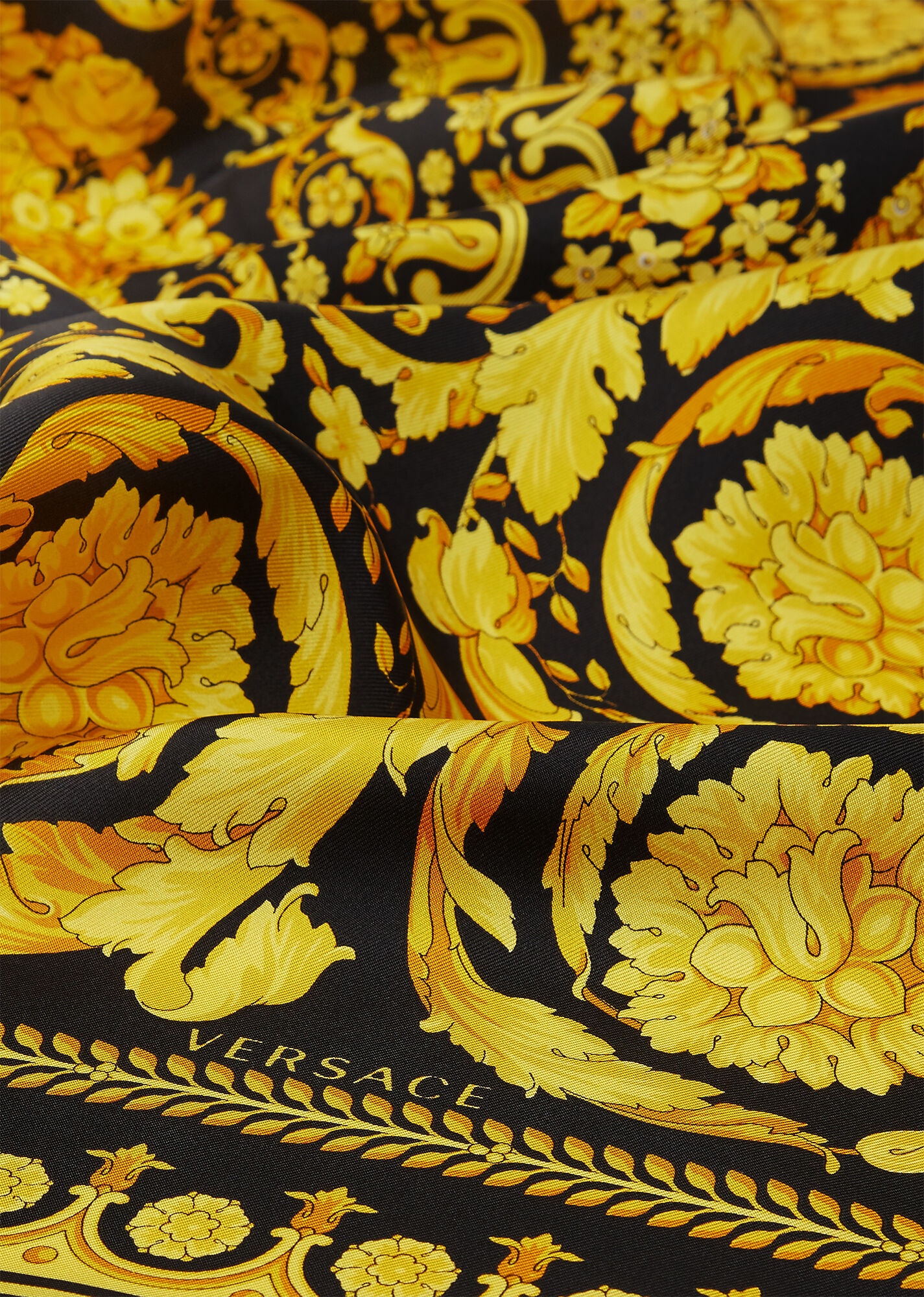 Versace Floral Silhouette-print Silk Foulard - Farfetch