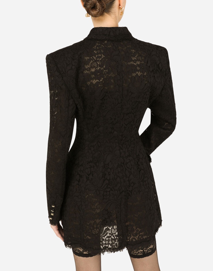 Double-breasted cordonetto lace jacket - 5