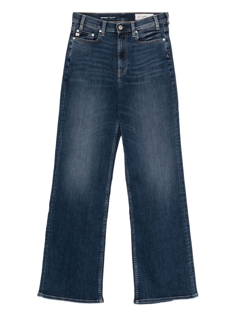 whiskering-effect jeans 1