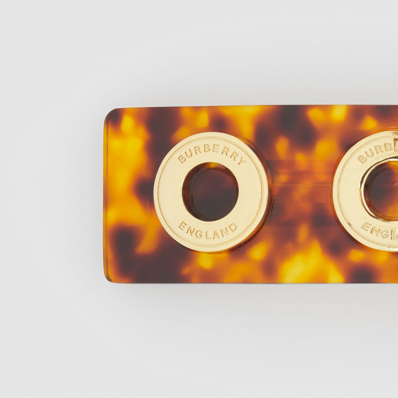 Burberry Gold-plated Logo Graphic Barrette outlook