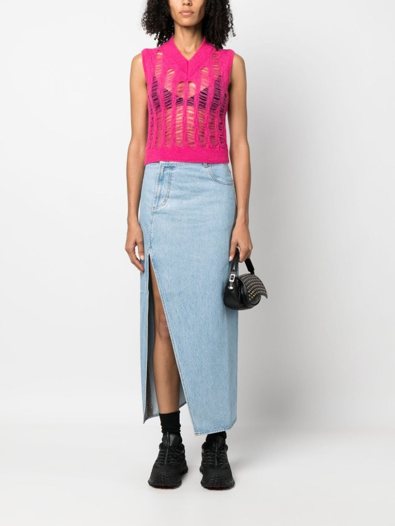 Andersson Bell open-knit V-neck vest outlook