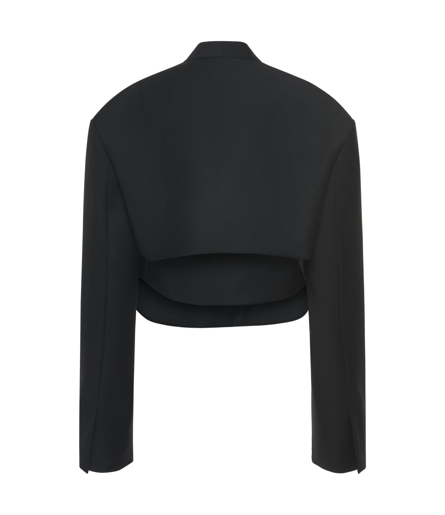 CROPPED JACKET WITH INSERT BLACK - 4