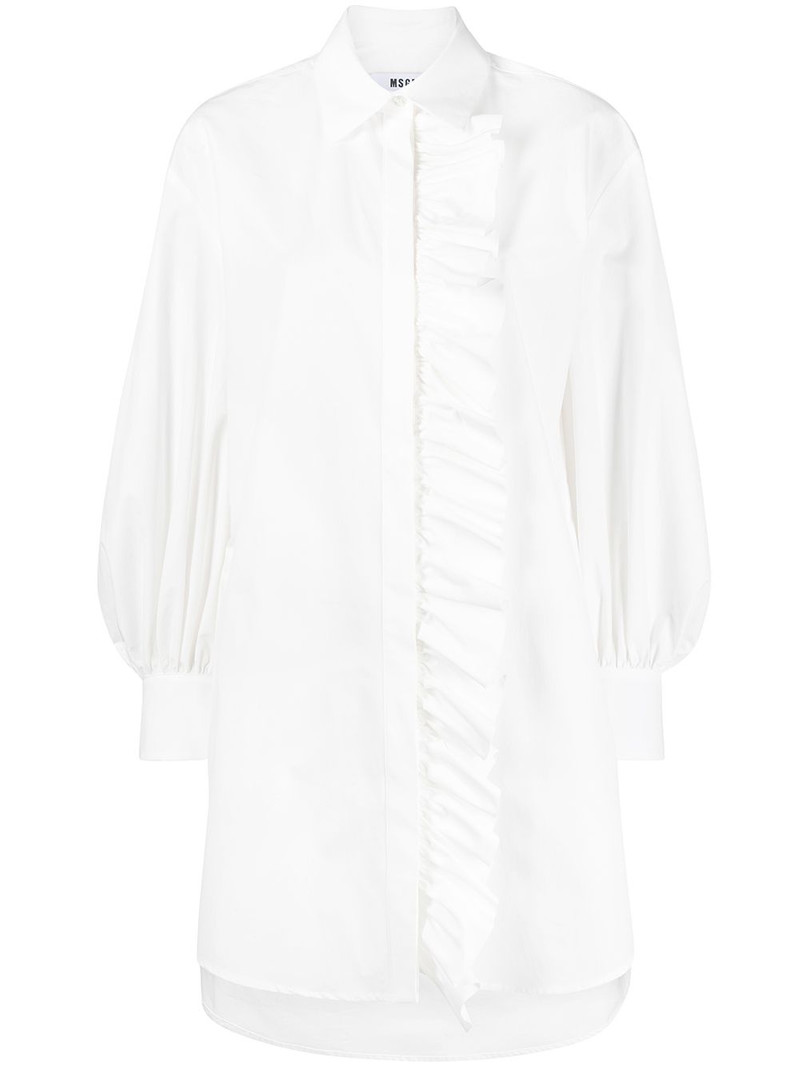 ruffle detail shirt dress 1