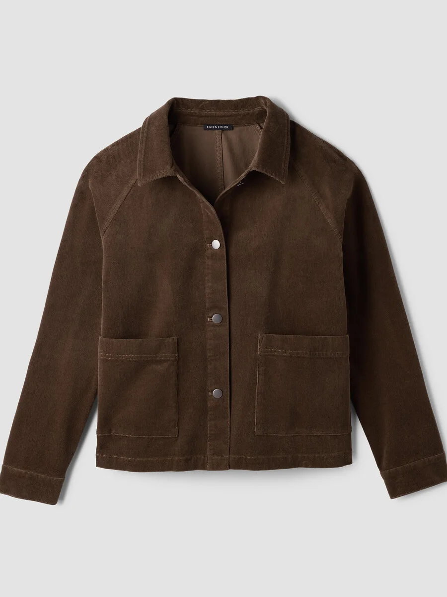 Organic Cotton Corduroy Classic Collar Jacket - 1