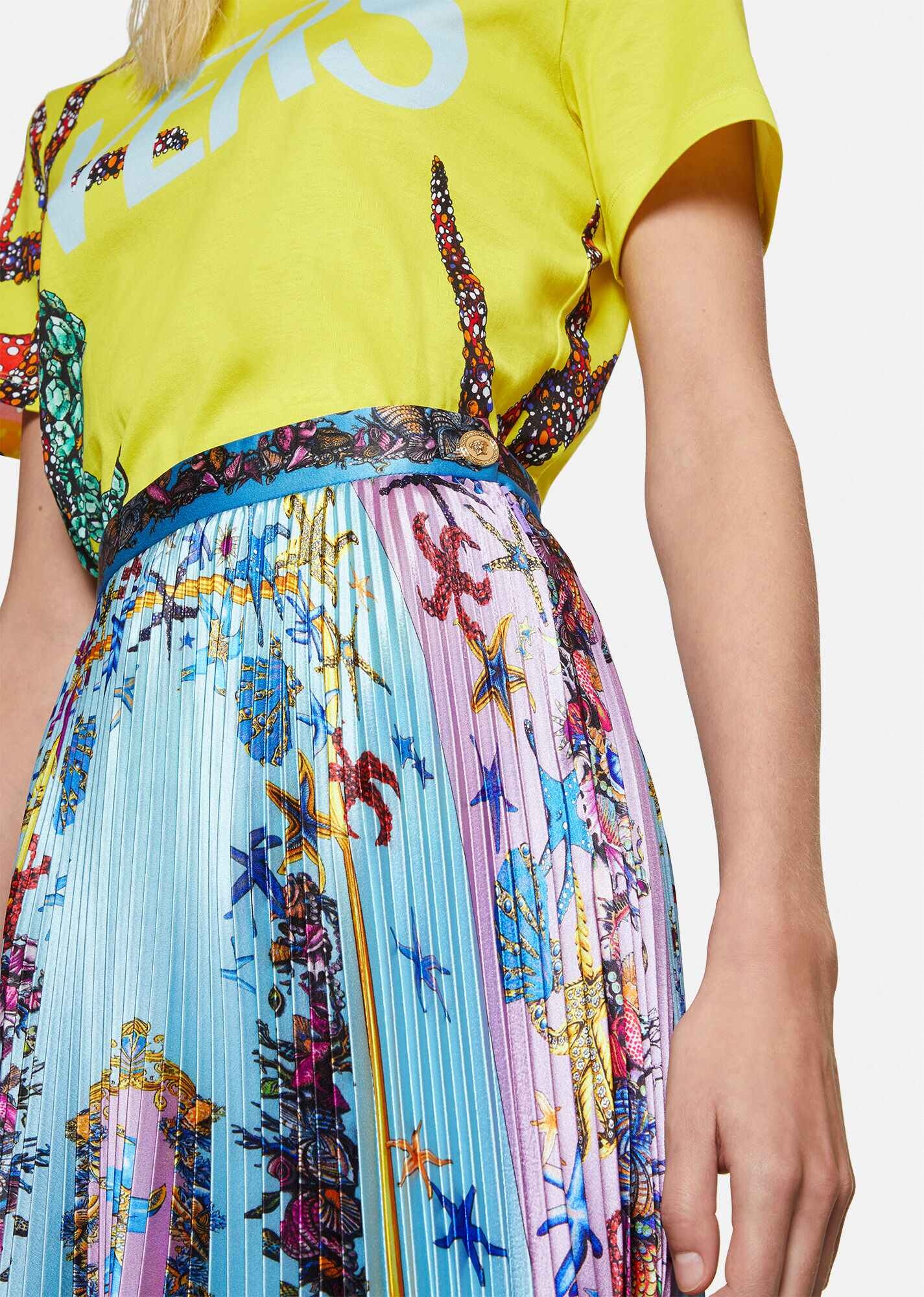 Trésor de la Mer Print Pleated Midi Skirt - 5