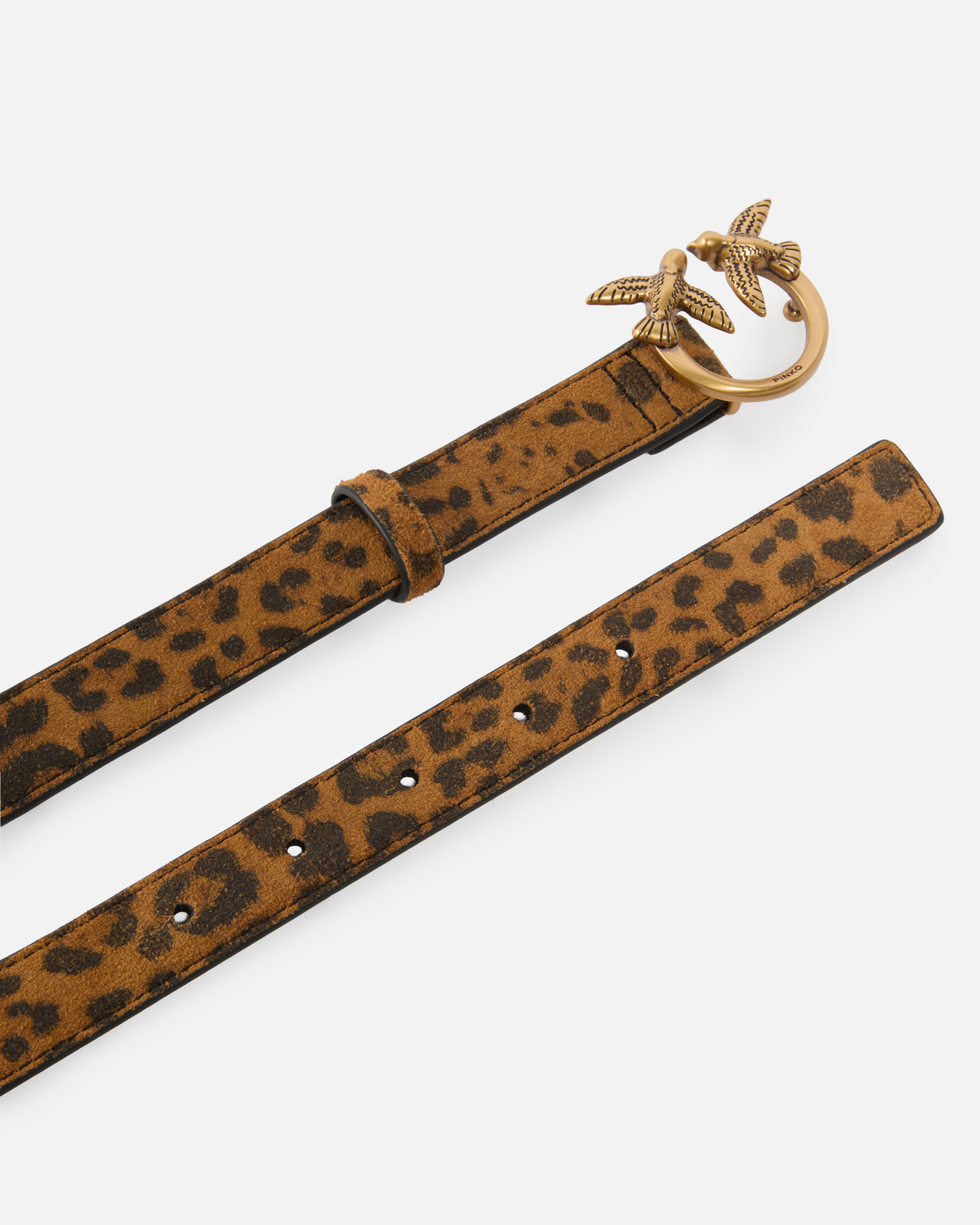 LEOPARD SUEDE BELT 2CM - 3