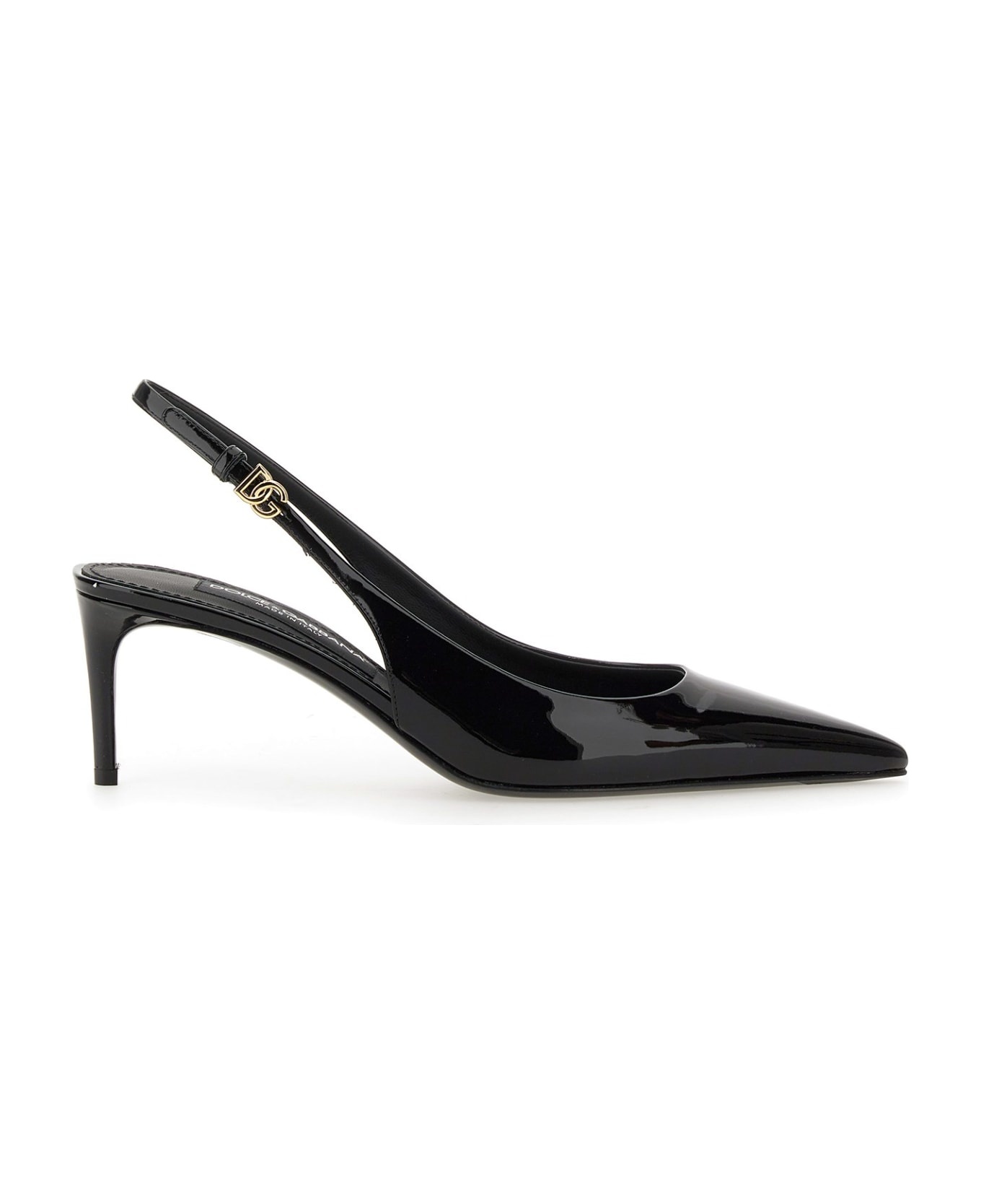 Patent Leather Slingback Pumps - 1