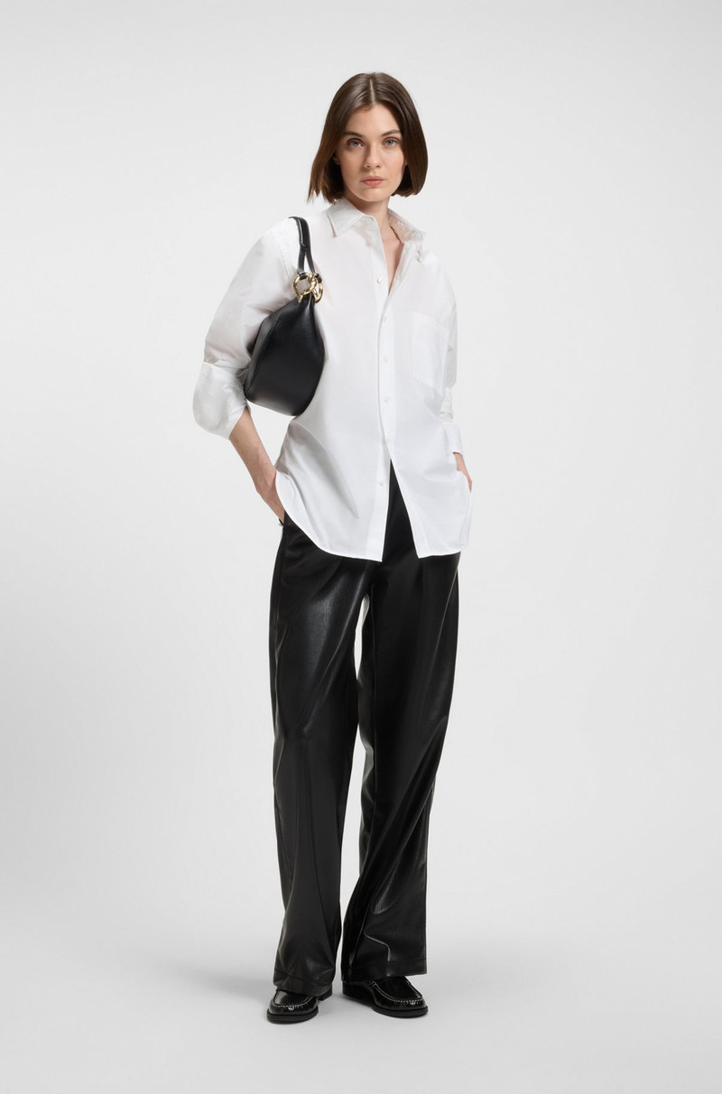BOSS OVERSIZE-FIT BLOUSE IN COTTON outlook