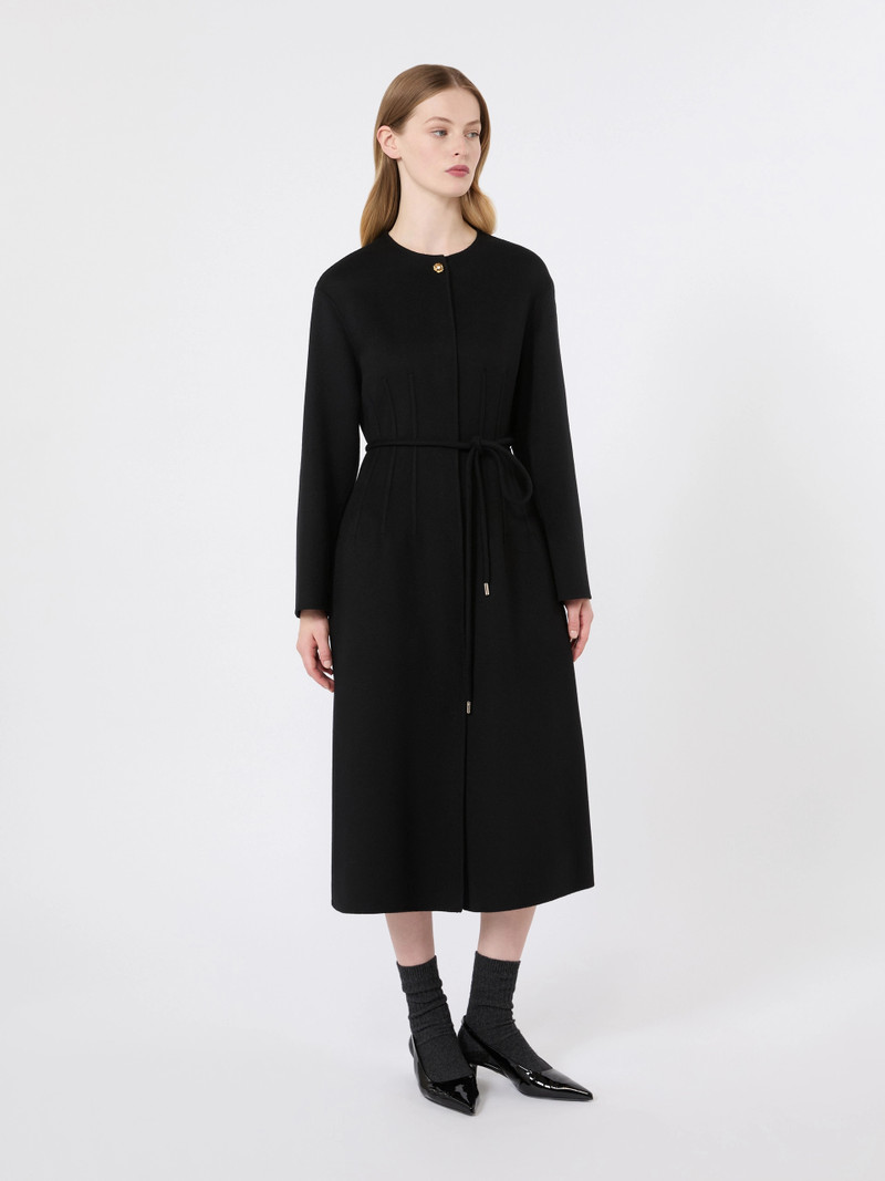FIACRE Wool, cashmere and silk Redingote coat - BLACK 3
