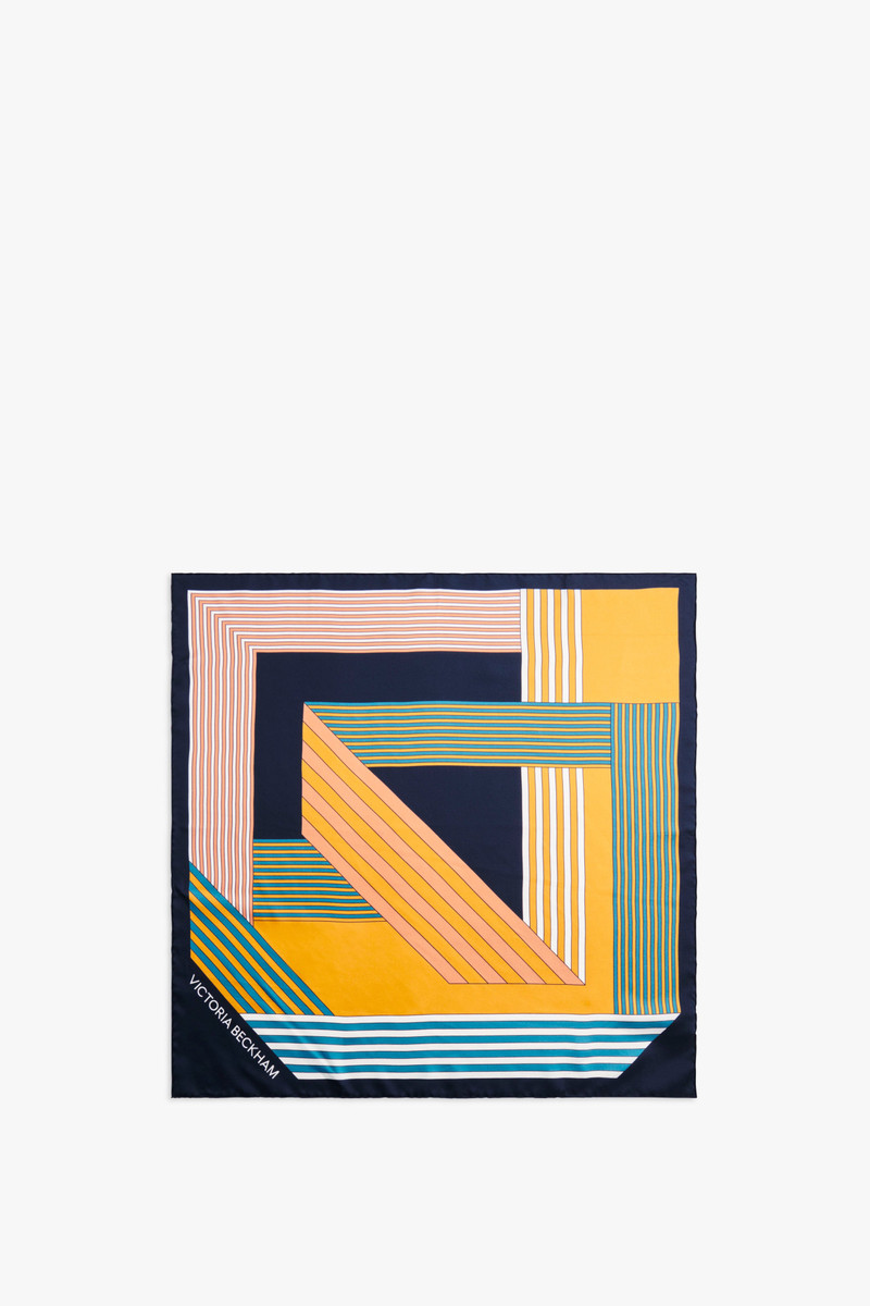 Silk Foulard in Navy Ribbon 5