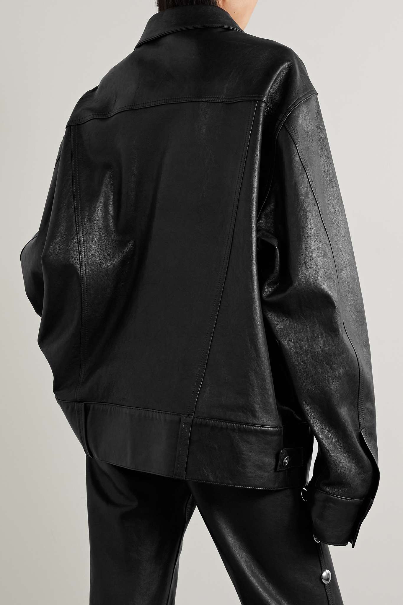 Grizzo oversized leather jacket - 4