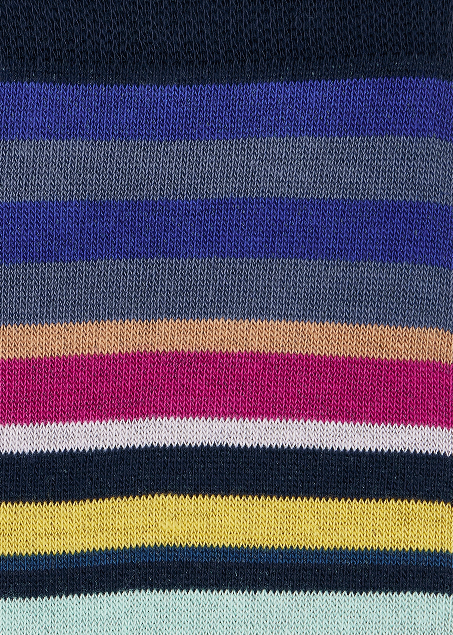 Navy Mixed Multicolour Stripe Socks - 3