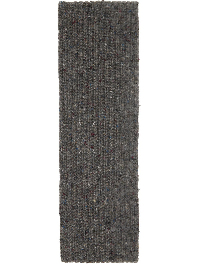 Gray Four Stitches Scarf 3