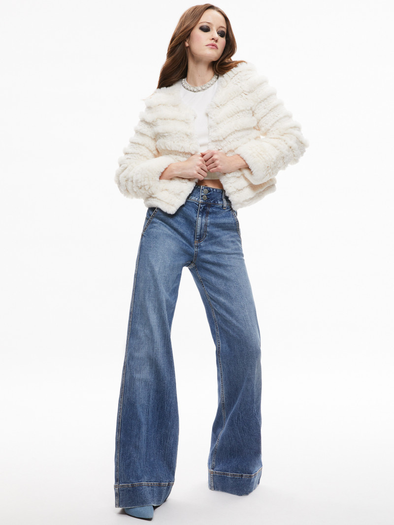 FAWN FAUX FUR TEXTURED JACKET 5