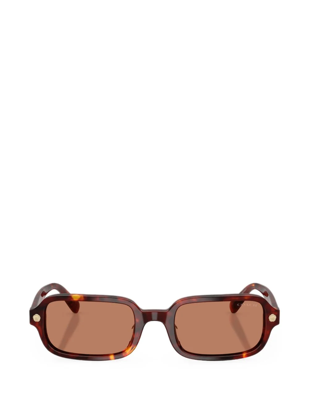 CFU11 tortoiseshell-effect rectangle-frame sunglasses - 1