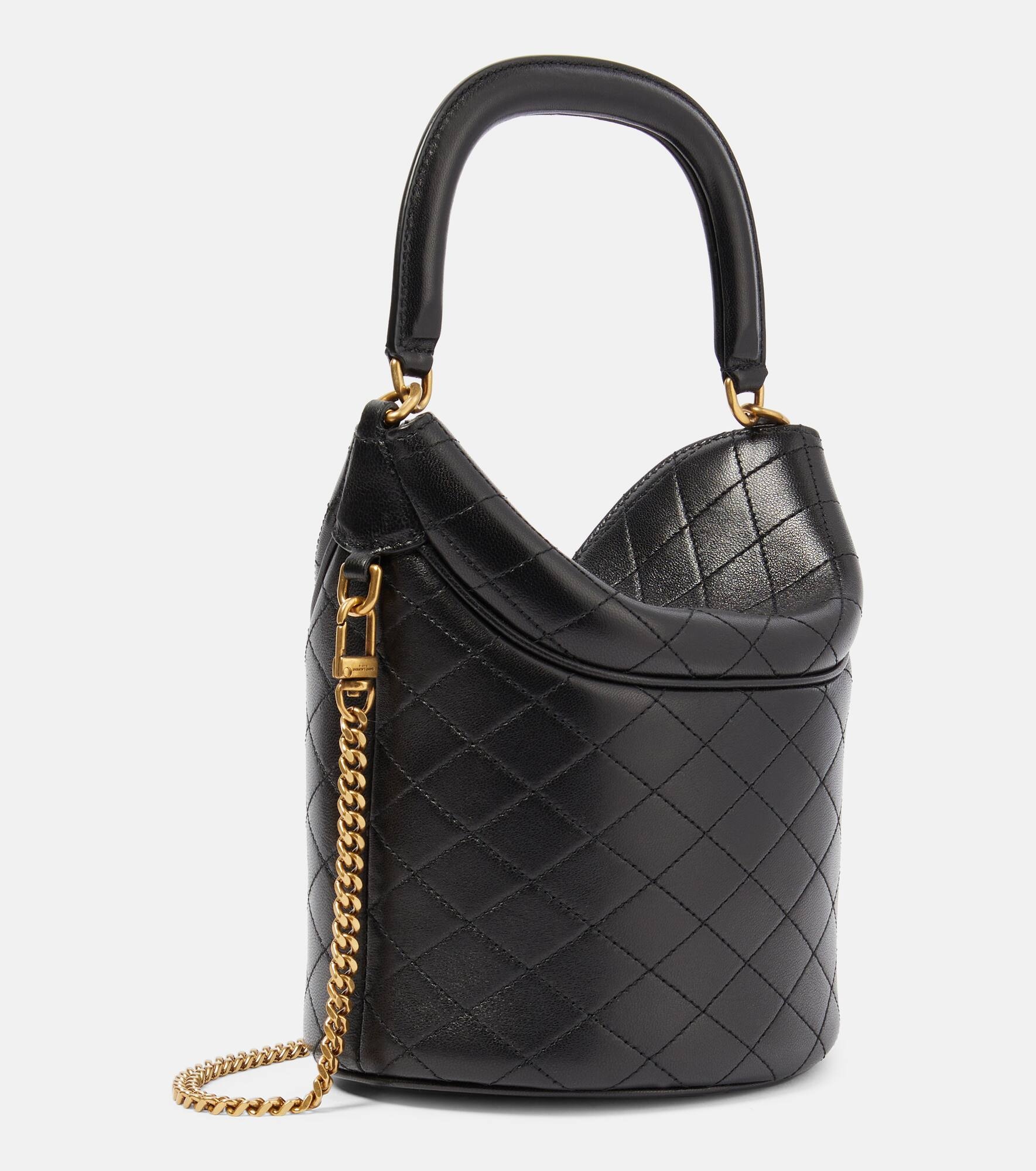Gaby Mini leather bucket bag - 4