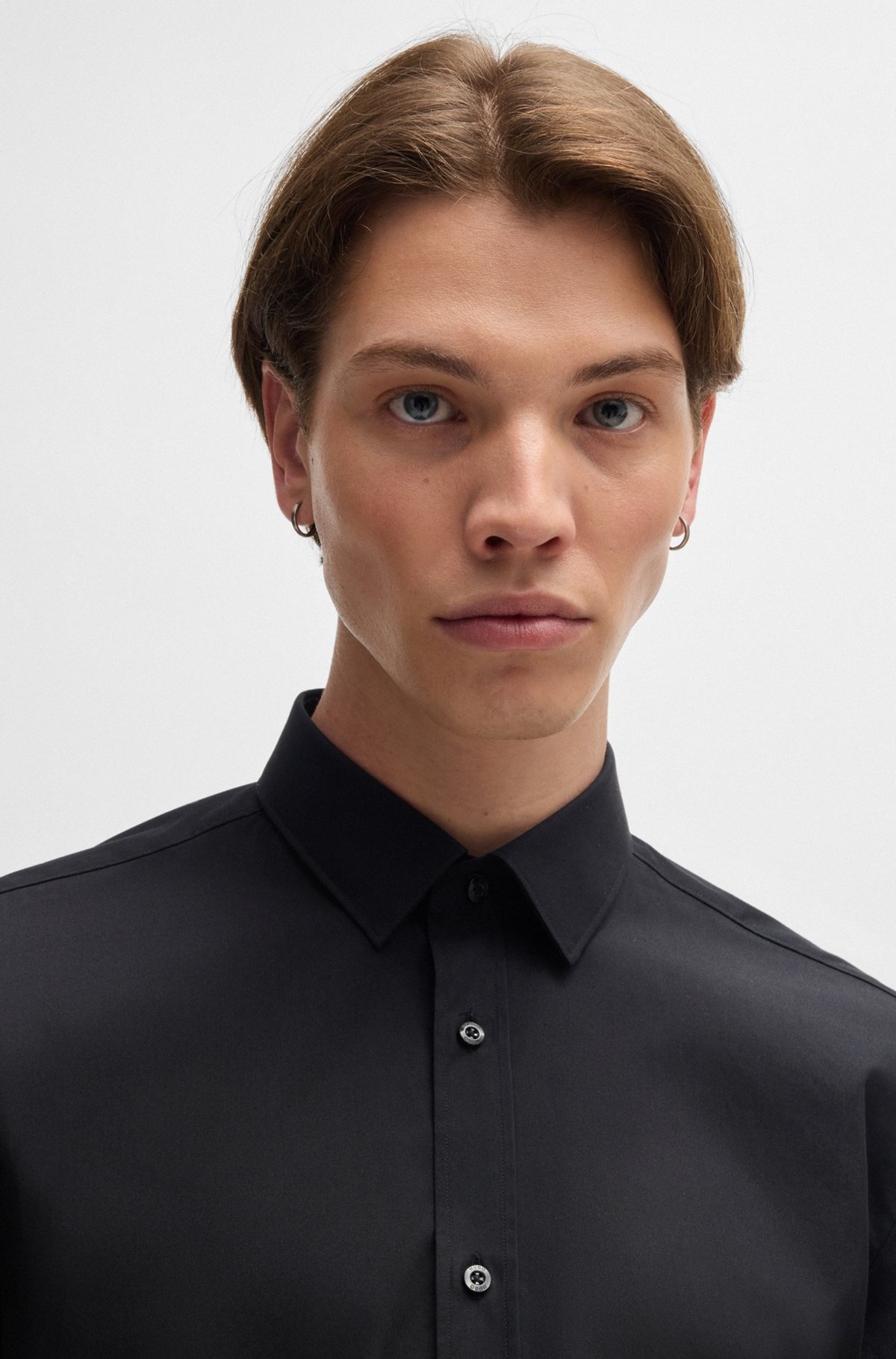 EXTRA-SLIM-FIT SHIRT IN EASY-IRON COTTON POPLIN - 3