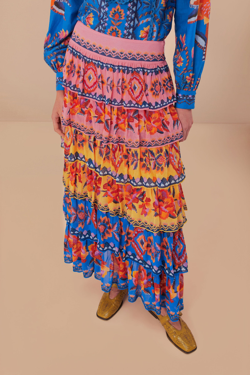 Blue Lucy Floral Ainika Maxi Skirt 3