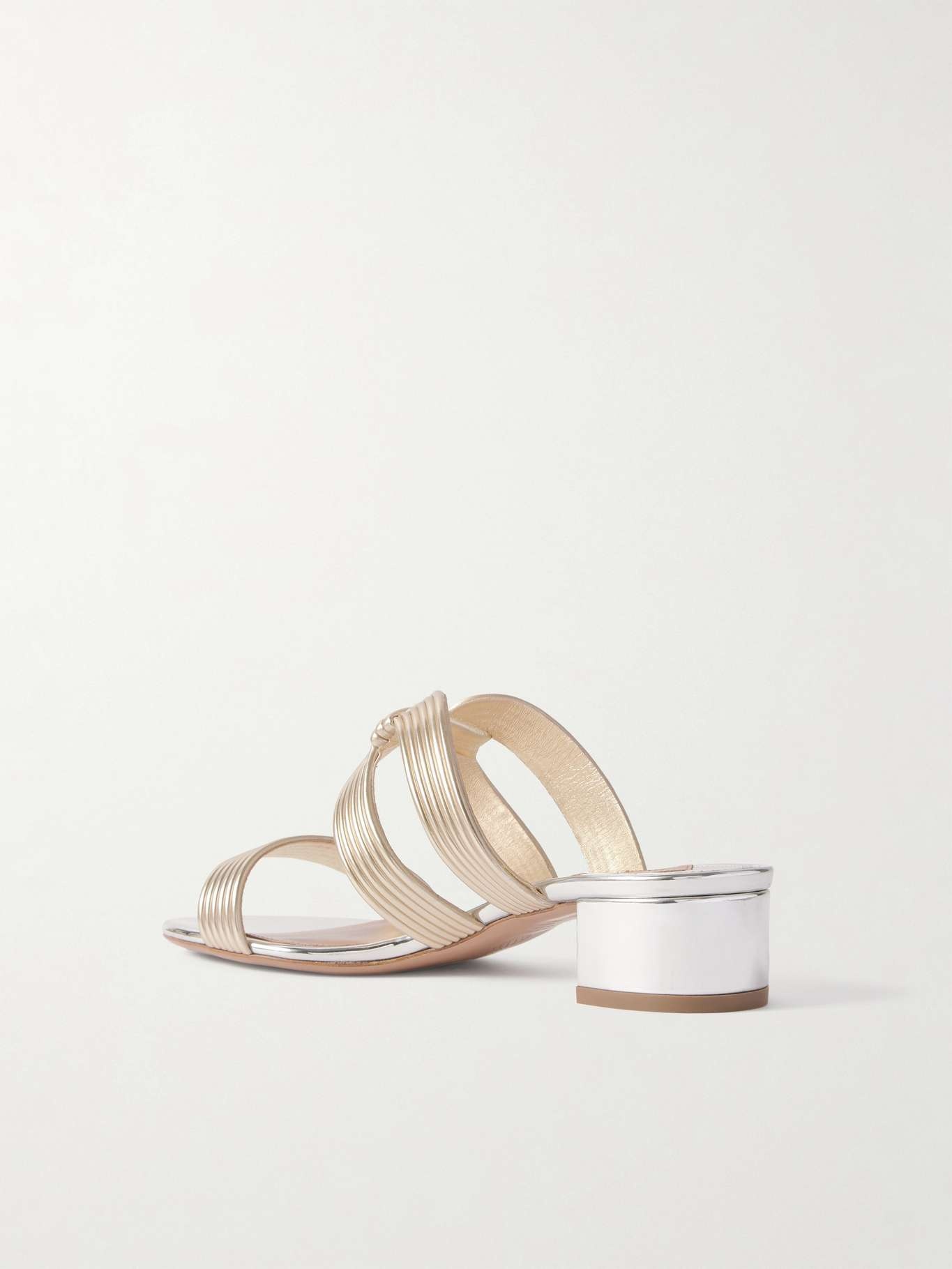 Esencia 35 metallic mules Silver - 3