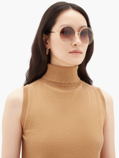 Chloé Carlina round metal sunglasses outlook