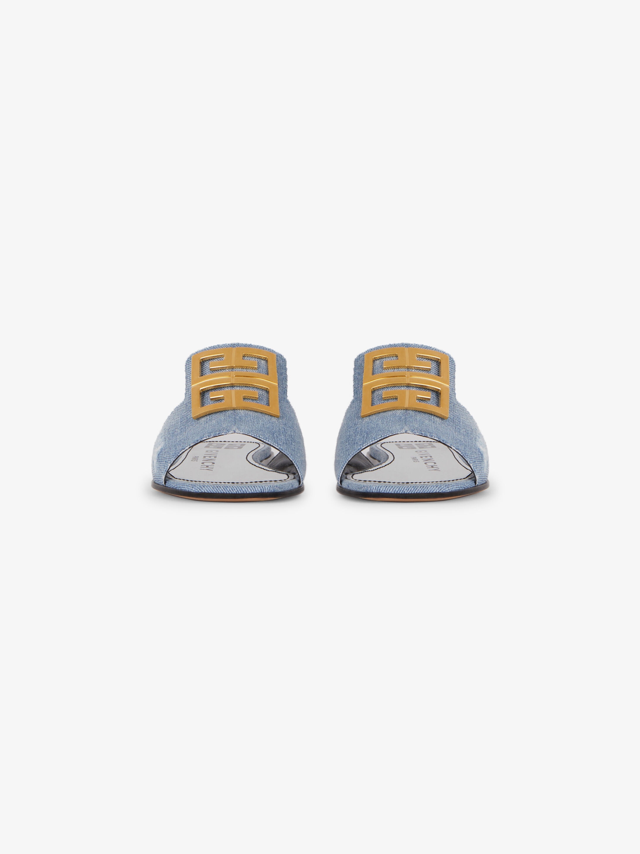 4 G sandals in destroyed denim - 3
