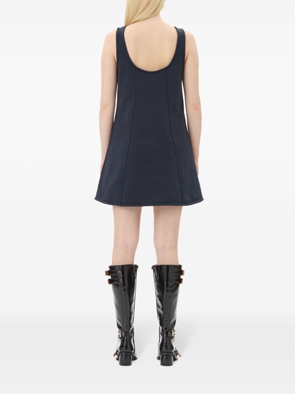 button-fastening mini dress - 4