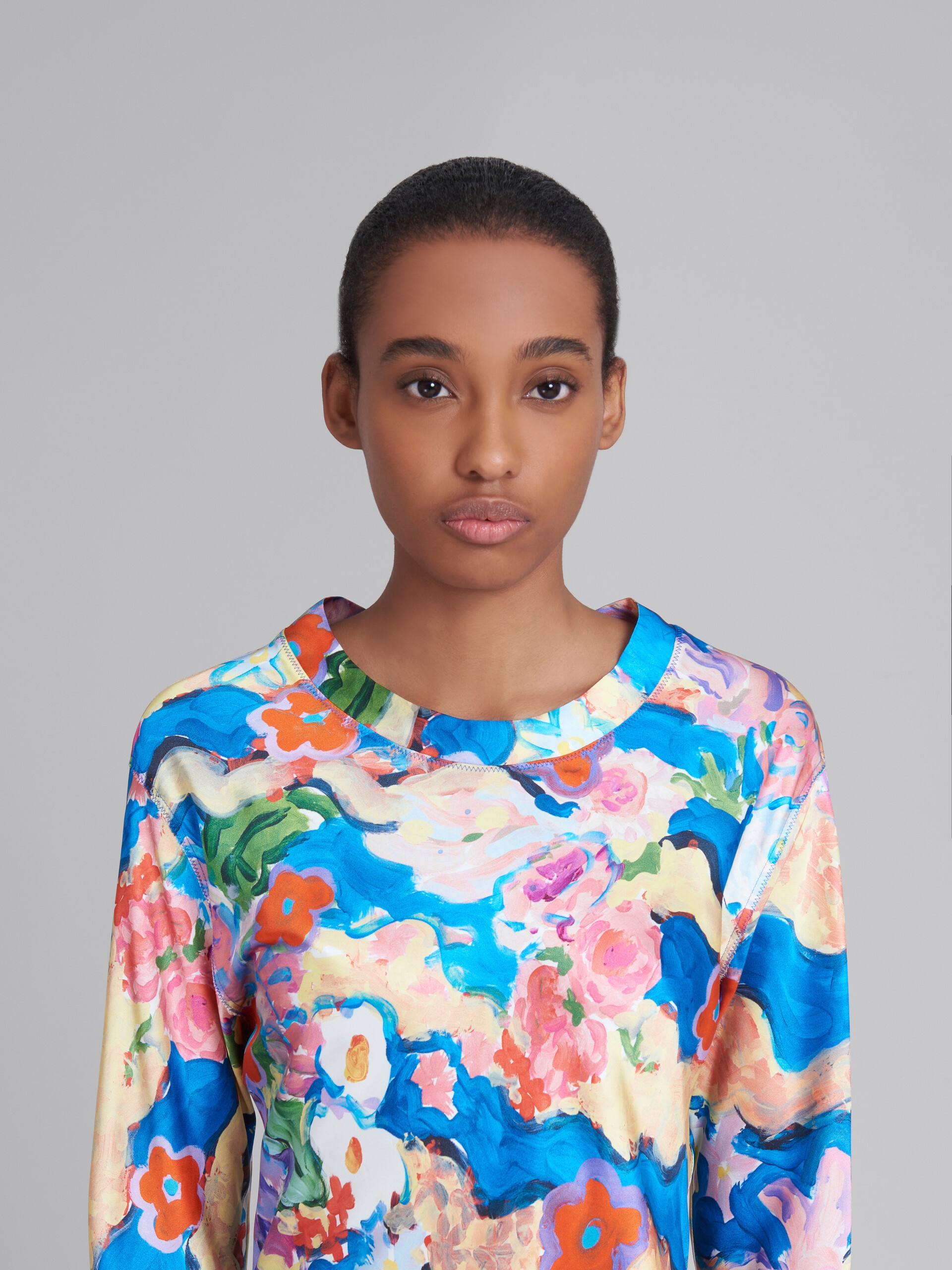 SHORT PRINTED SATIN DRESS - 4