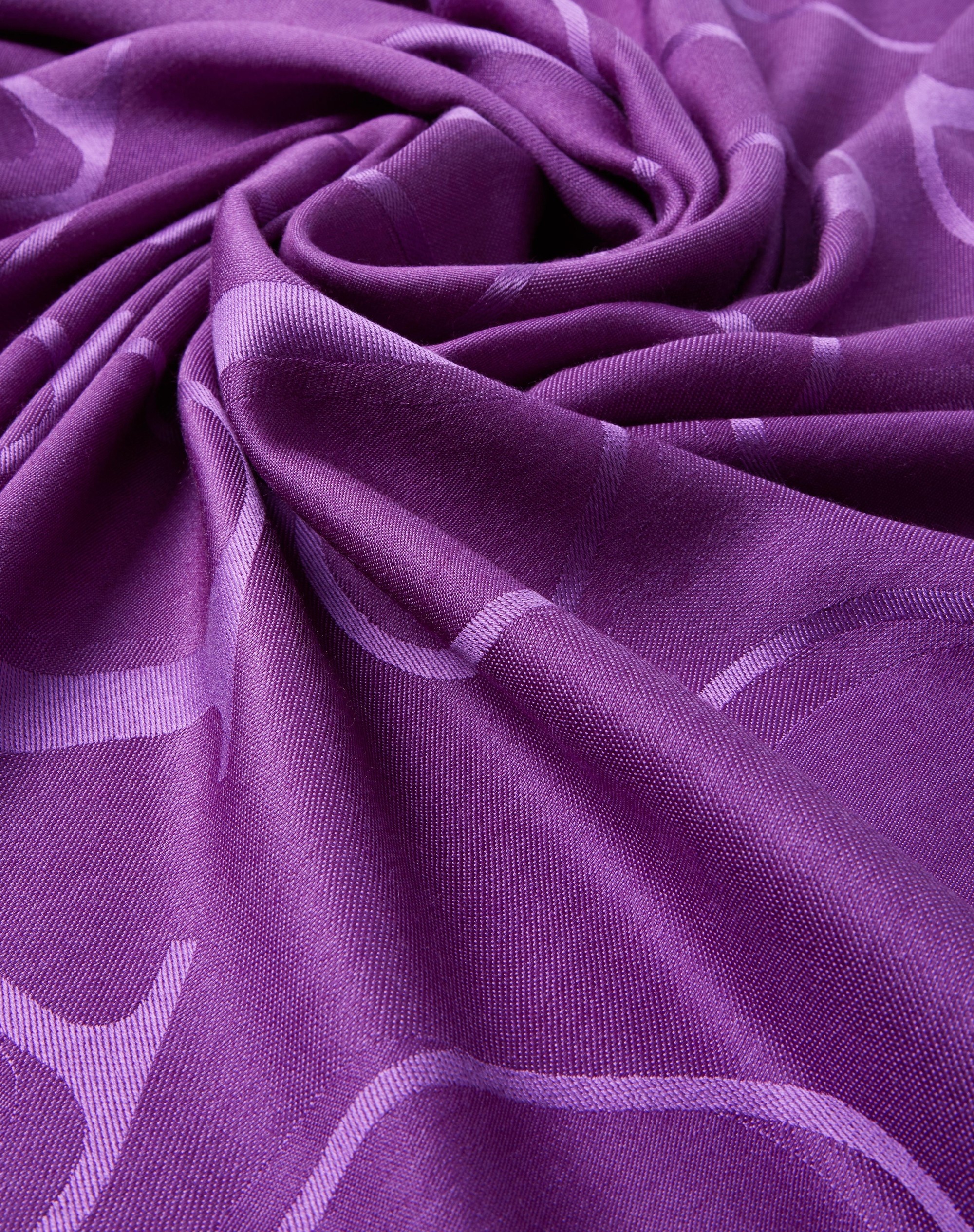 VLOGO SIGNATURE JACQUARD SHAWL IN SILK AND WOOL 140X140 CM - 2