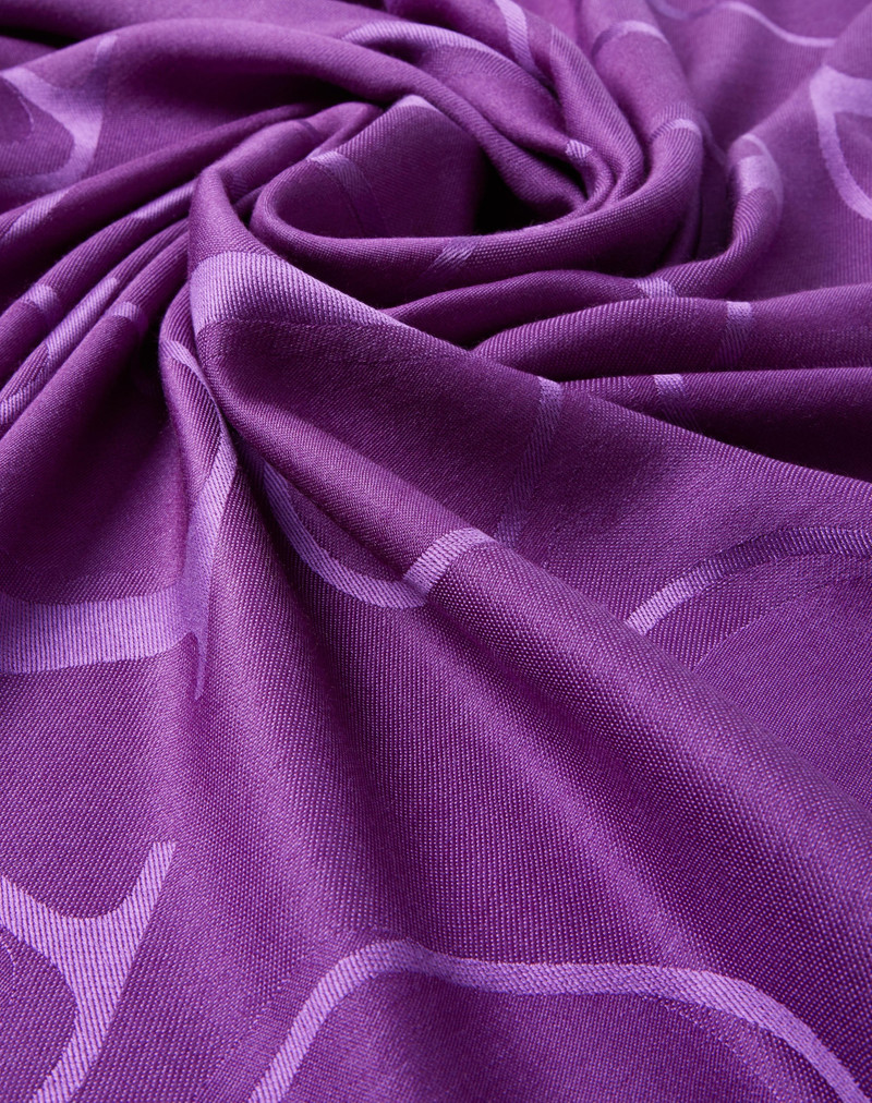 Valentino VLOGO SIGNATURE JACQUARD SHAWL IN SILK AND WOOL 140X140 CM outlook