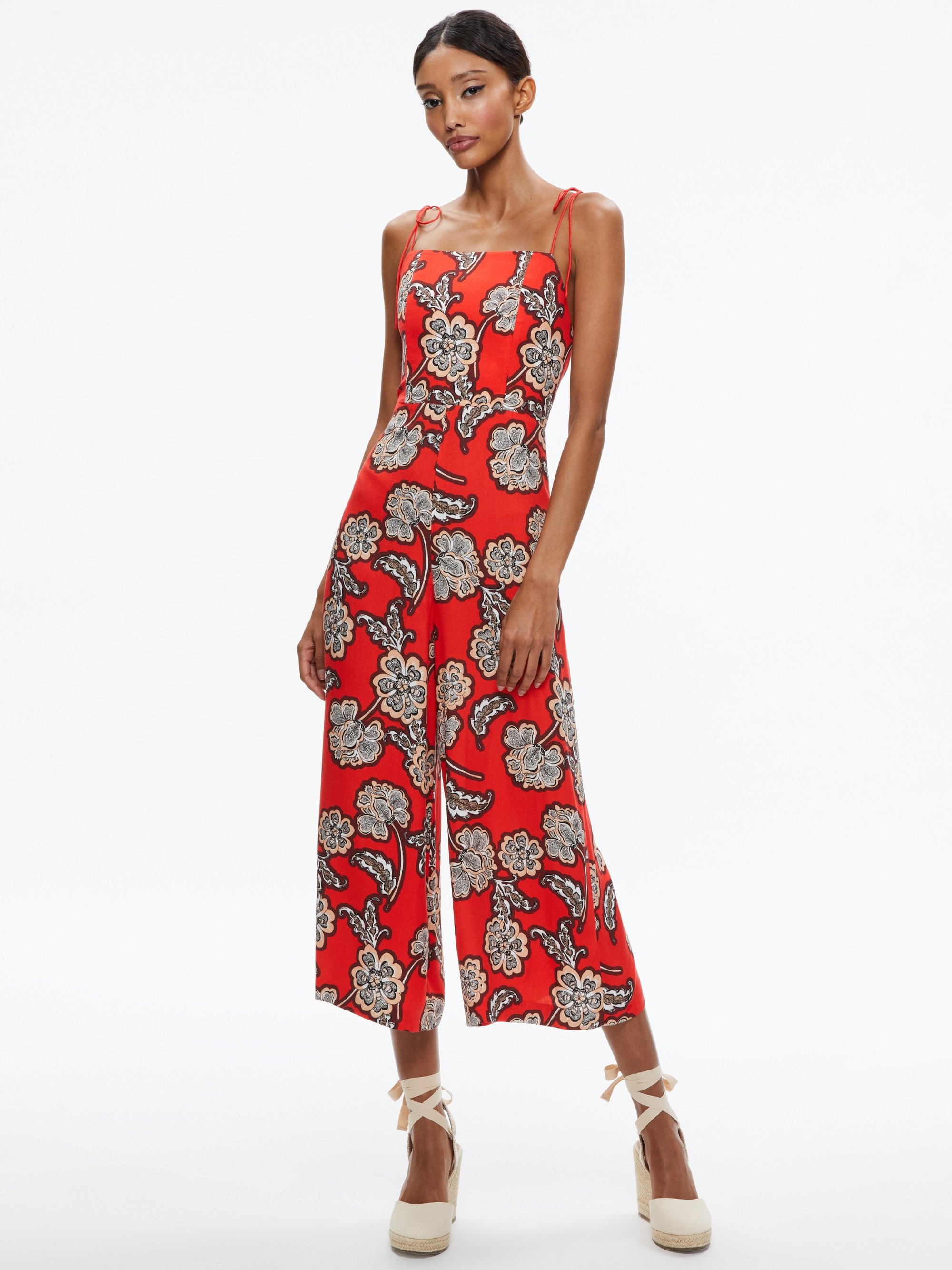 JOSIE WIDE LEG TIE STRAP JUMSPUIT - 2