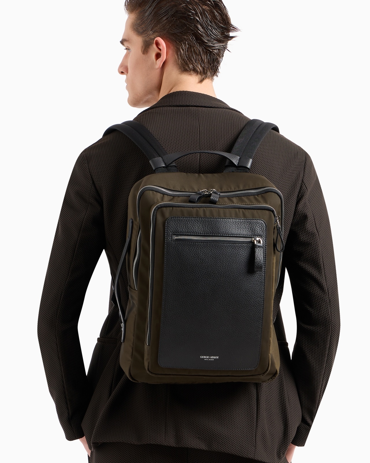 ASV NYLON AND PEBBLED-LEATHER BACKPACK - 7