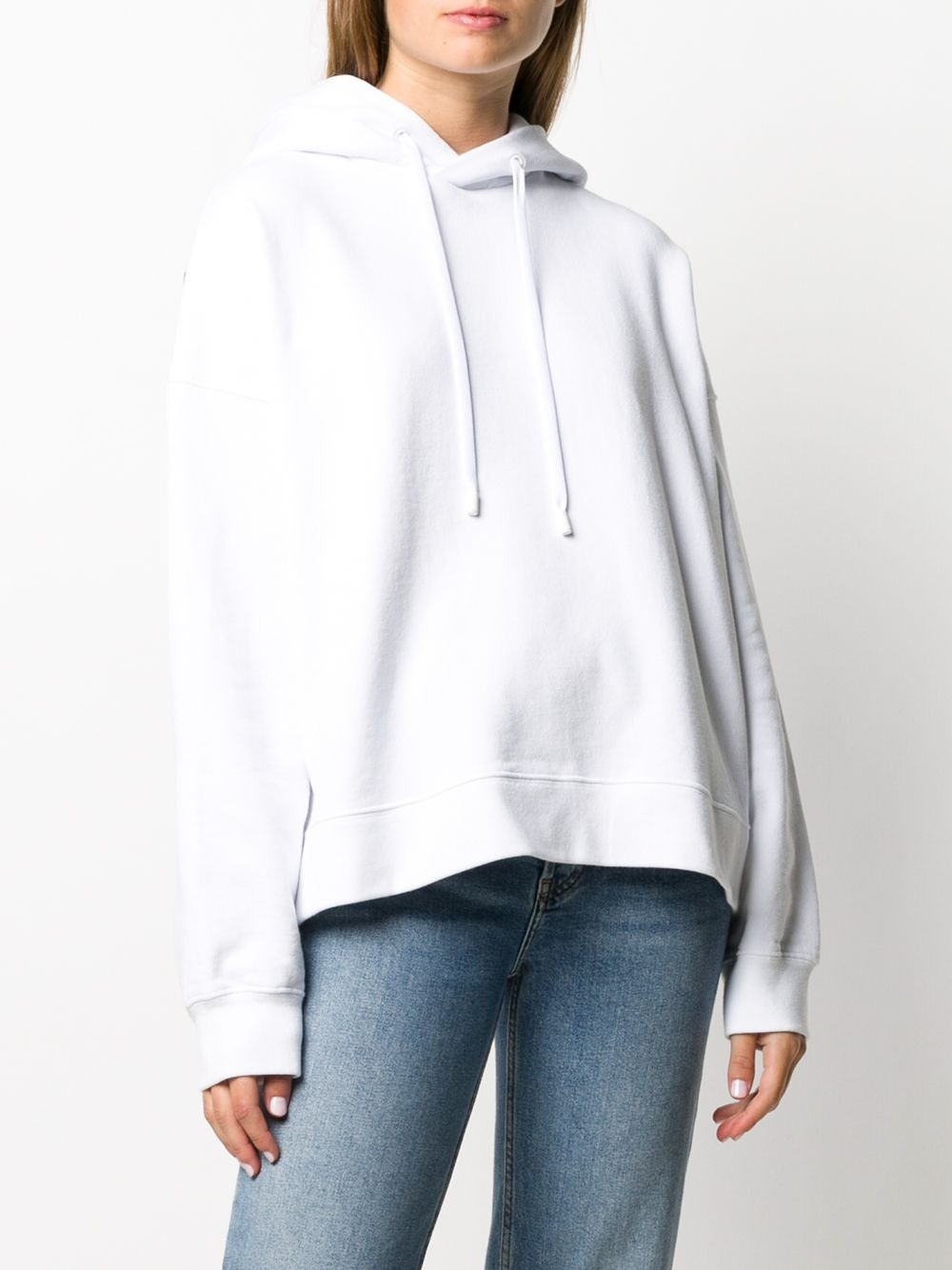 slogan print cropped hoodie - 3