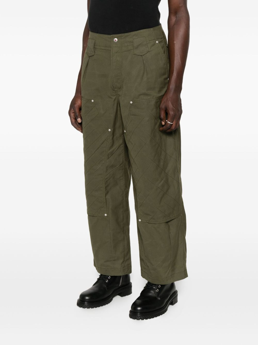 quilted-panel trousers - 3