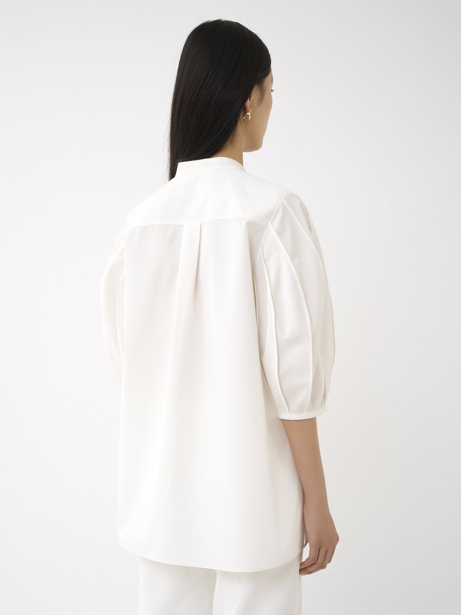 TIE-DETAIL TUNIC SHIRT - 5