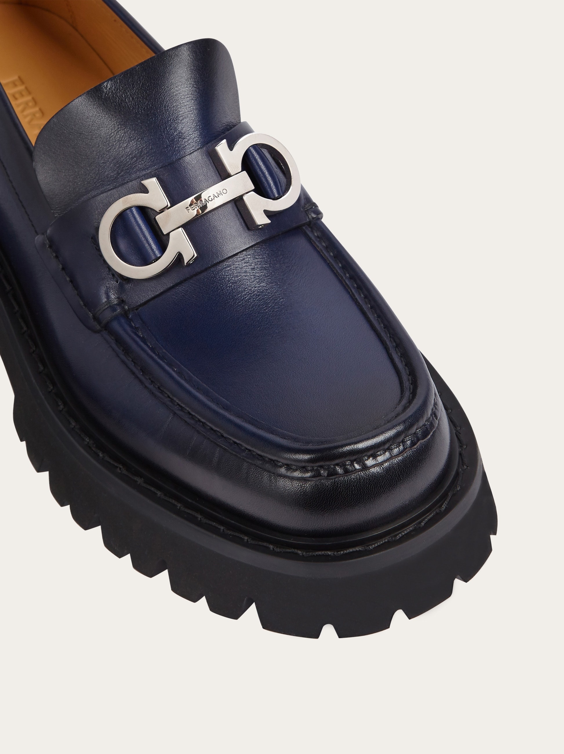 FERRAGAMO Chunky moccasin with ornament | REVERSIBLE