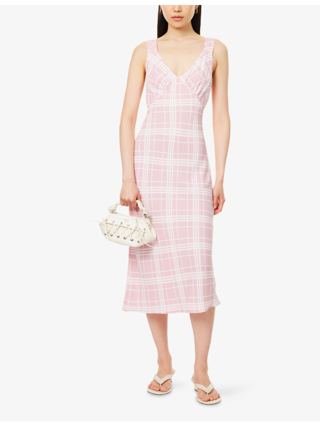 Beauden Check-Print Crepe Midi Dress - 2