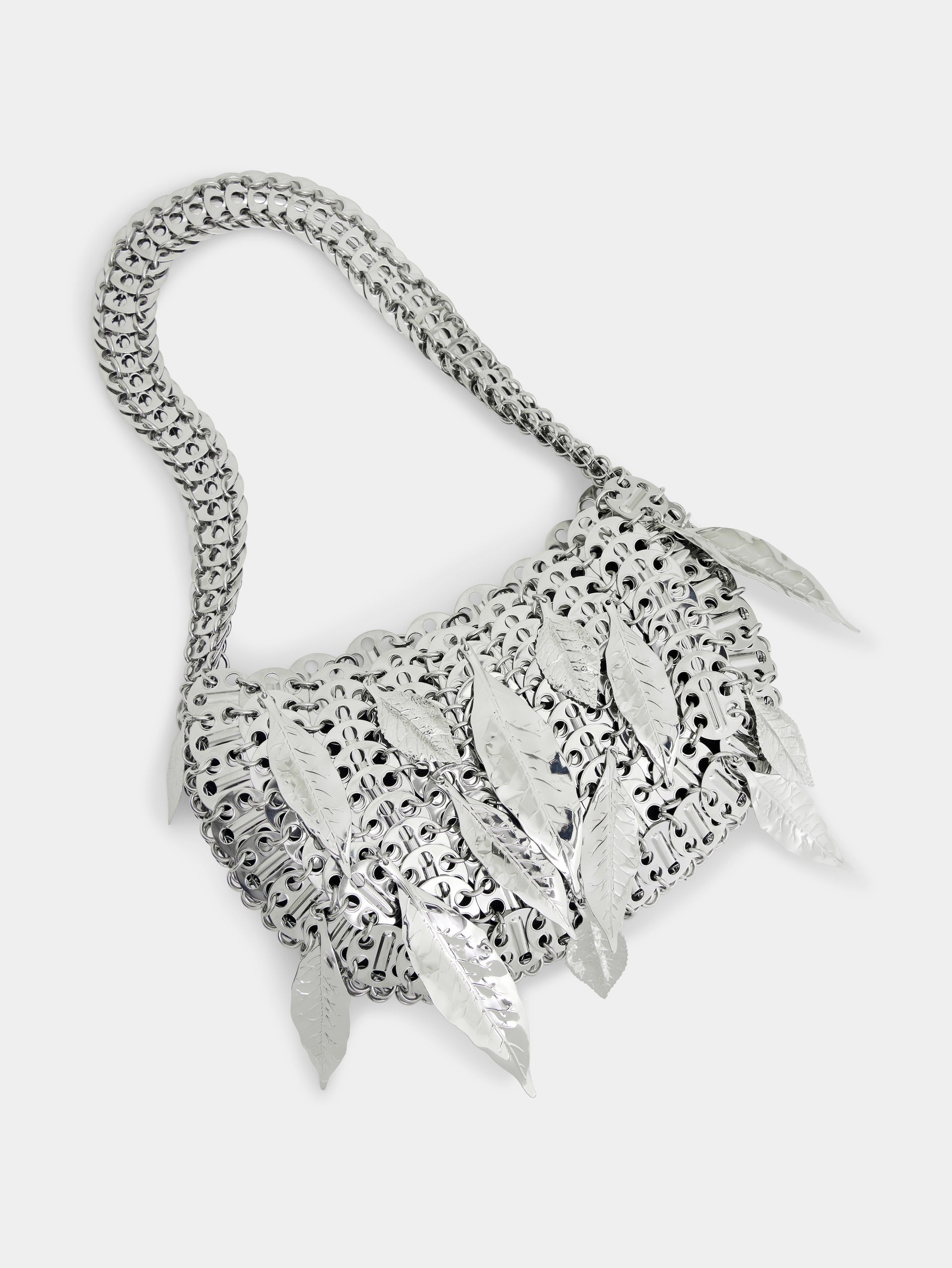 1969 SILVER MOON BAG METALLIC LEAVES - 5