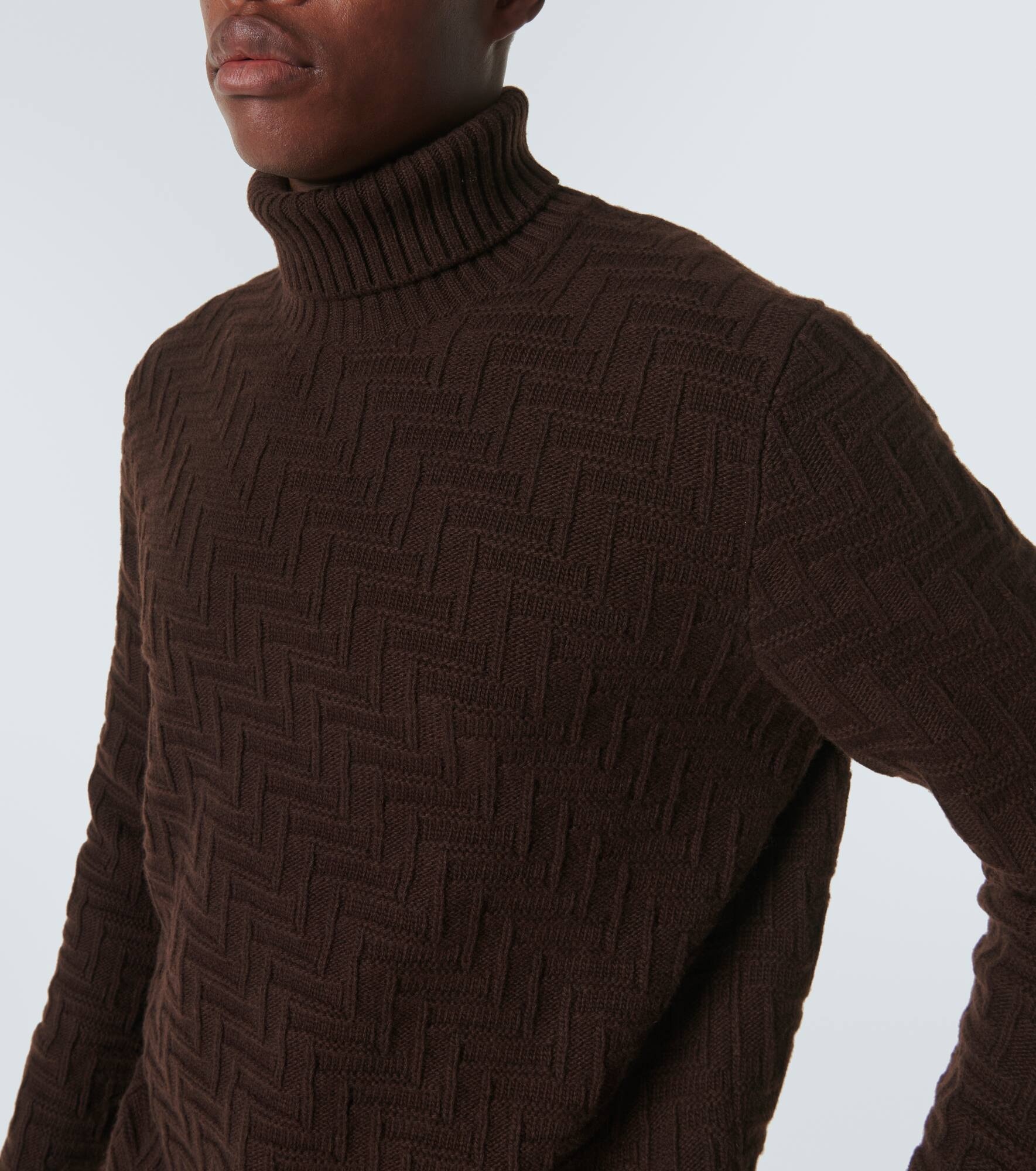 Wool and cashmere turtleneck sweater - 5