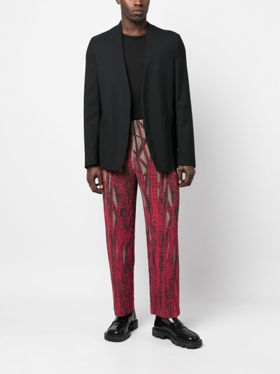ISSEY MIYAKE all-over print pleated trousers outlook