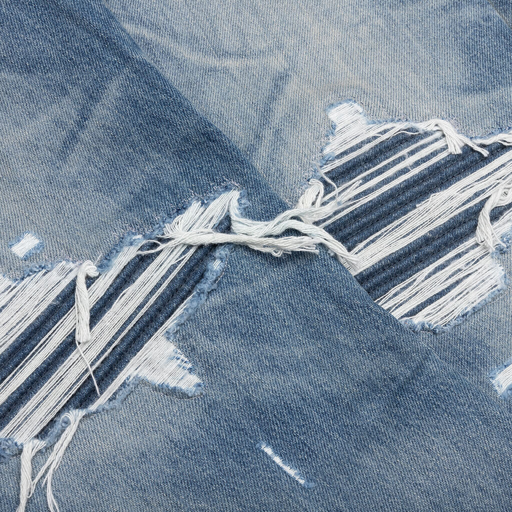 PLEATED DENIM STRAIGHT MX1 JEAN - HONEYCOMB INDIGO - 4