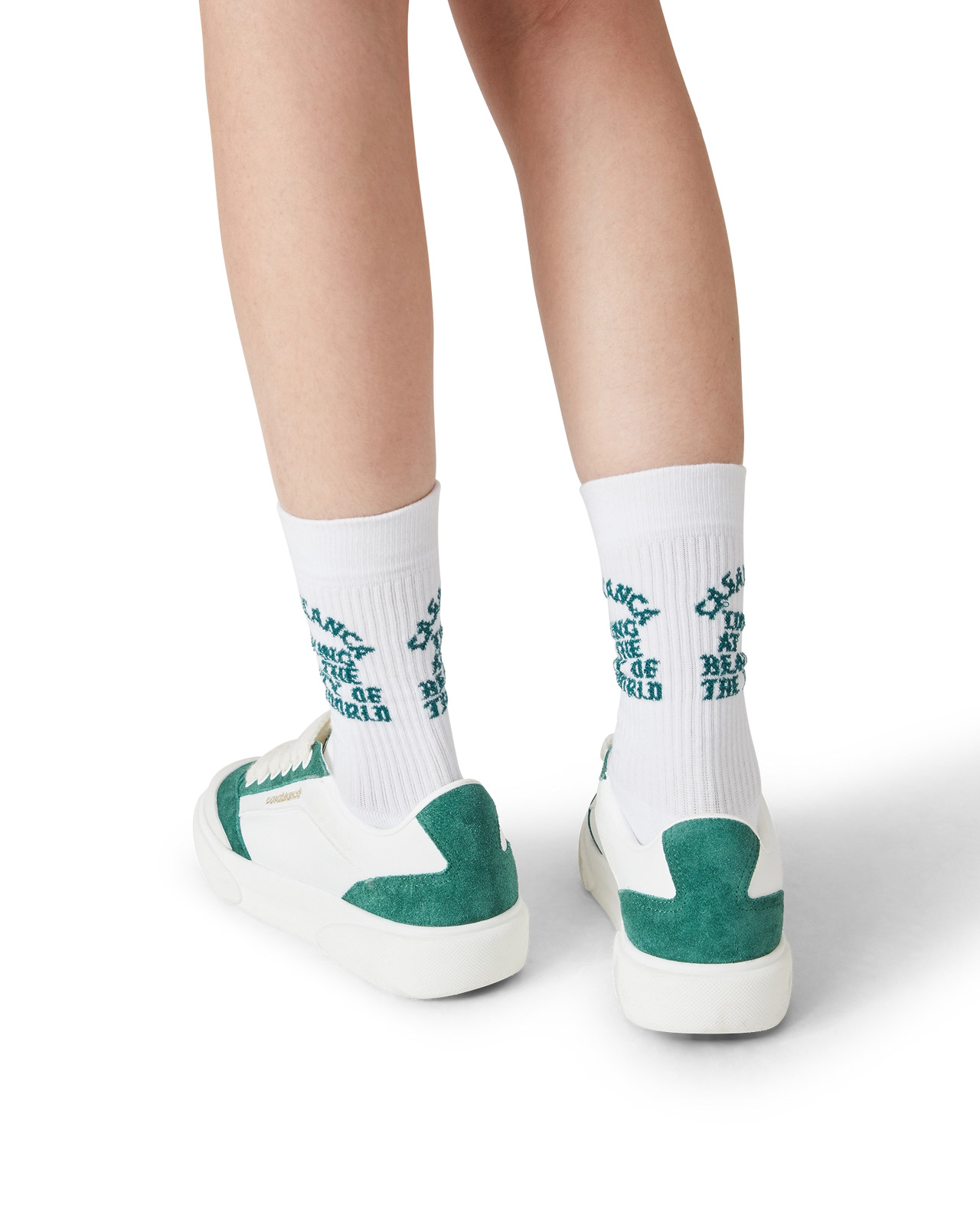 Women's Del Mar White & Green Sneaker | Casablanca Paris - 5
