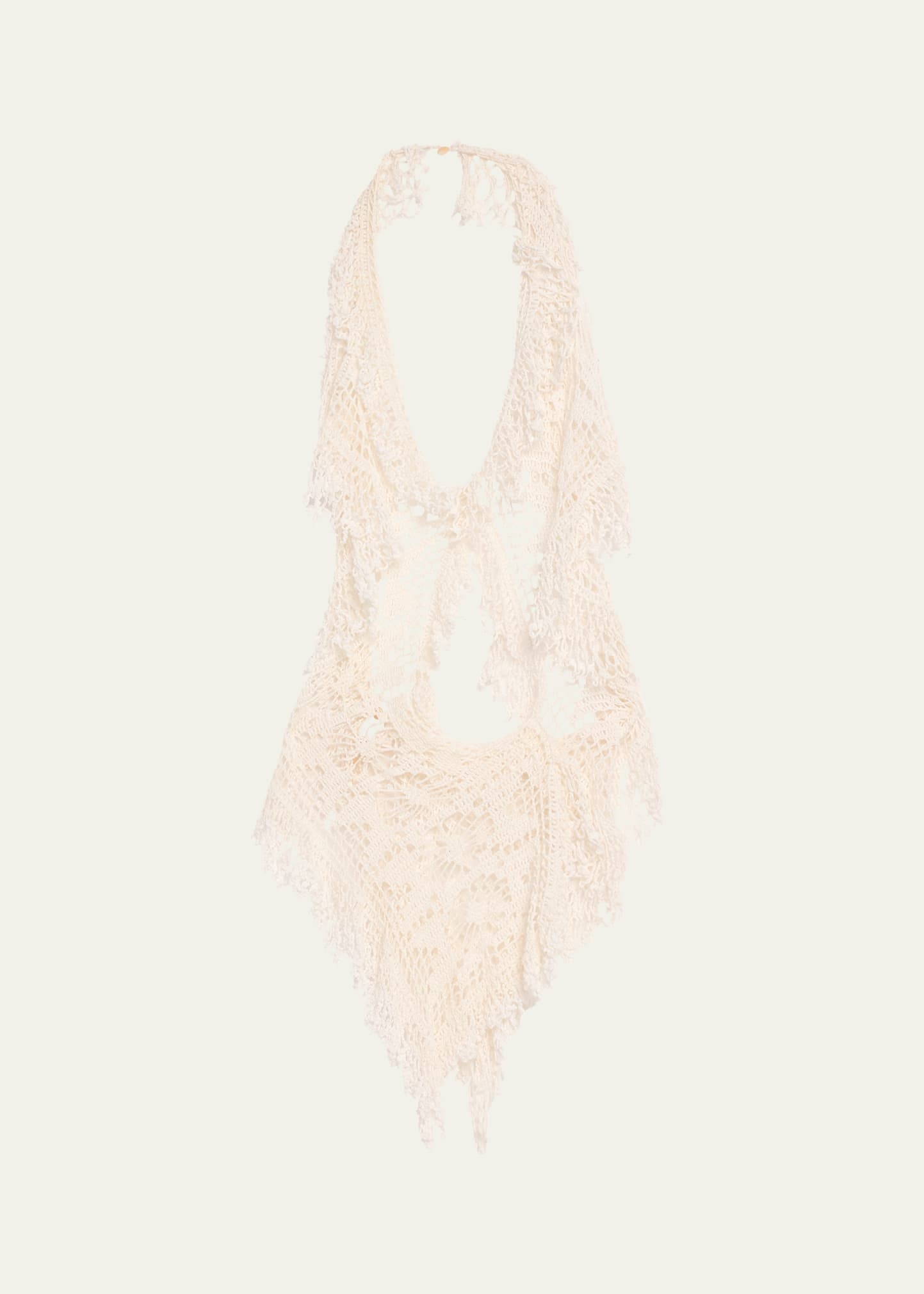 Drift Asymmetric Crochet Halter Top - 1