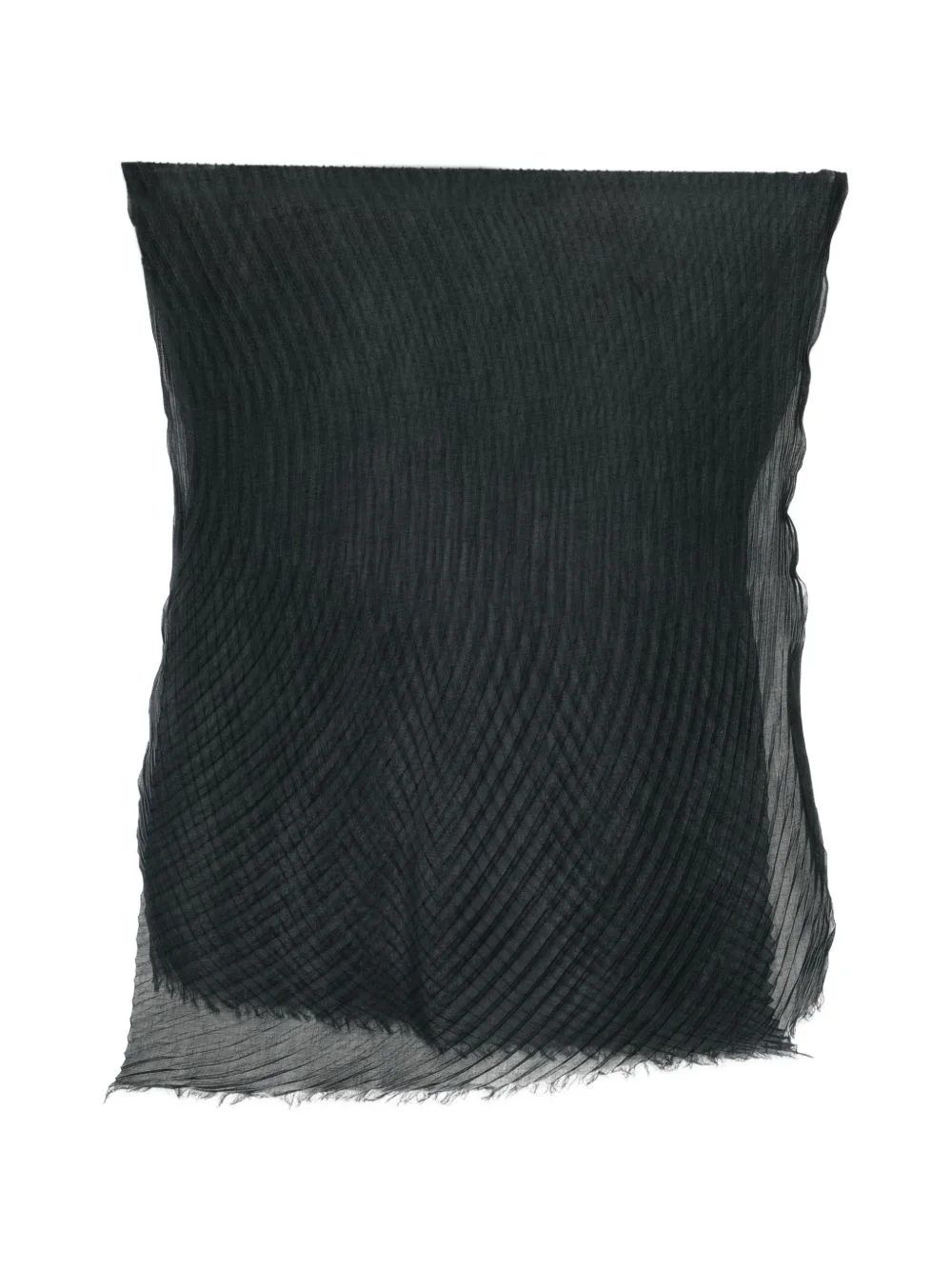 pleated frayed scarf - 1