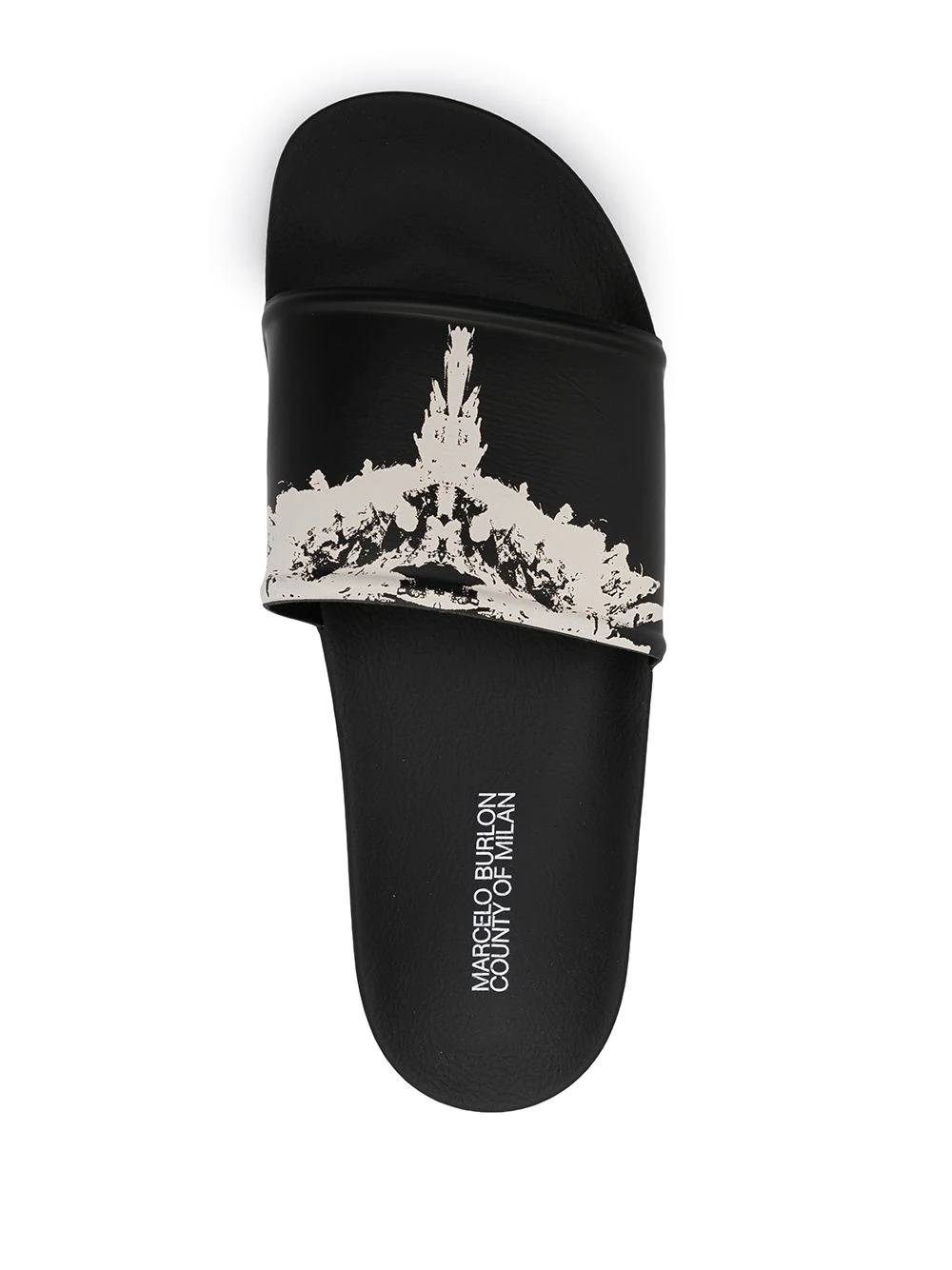 Wings-print open-toe slides - 4