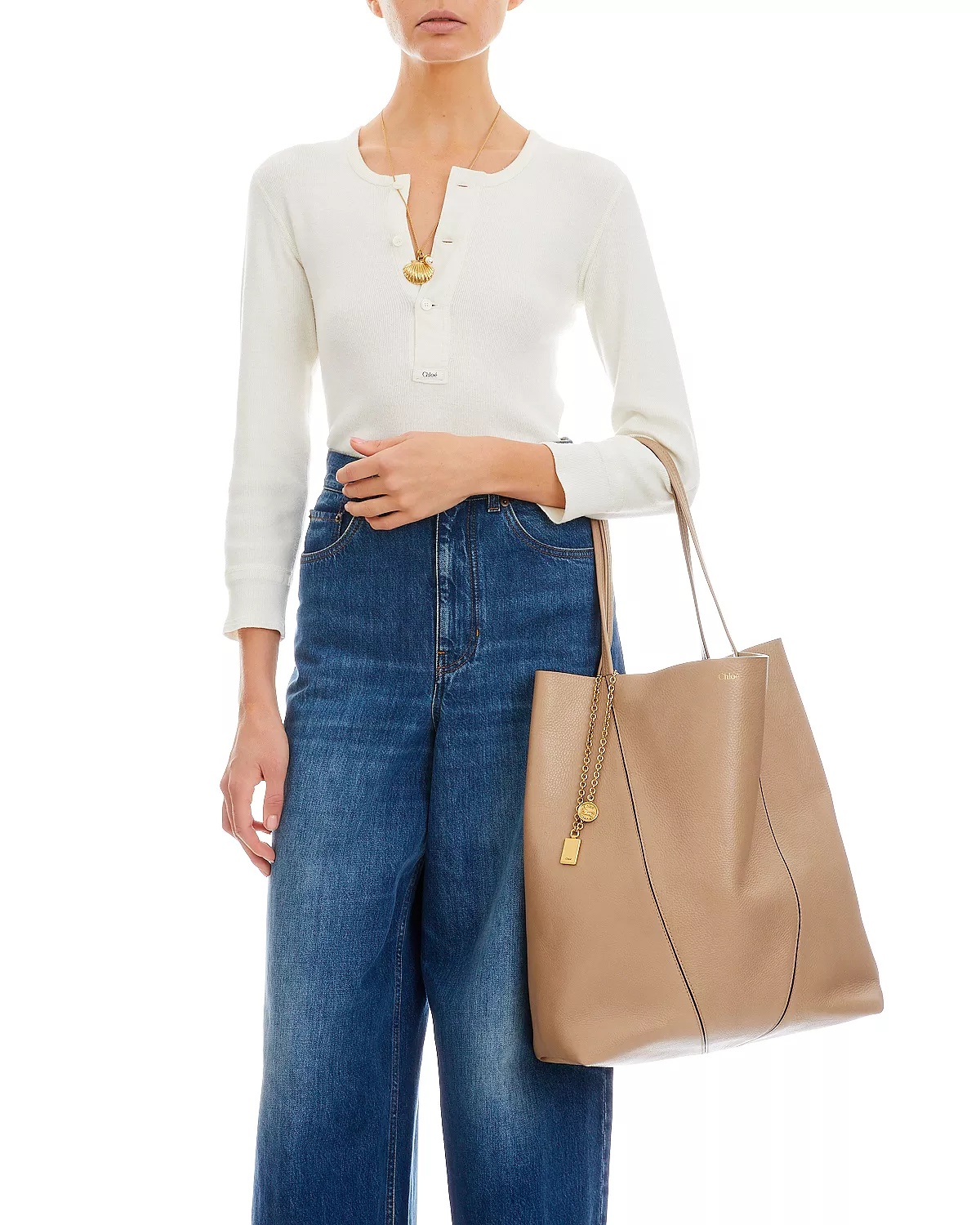 Leather Spin Large Tote - 2