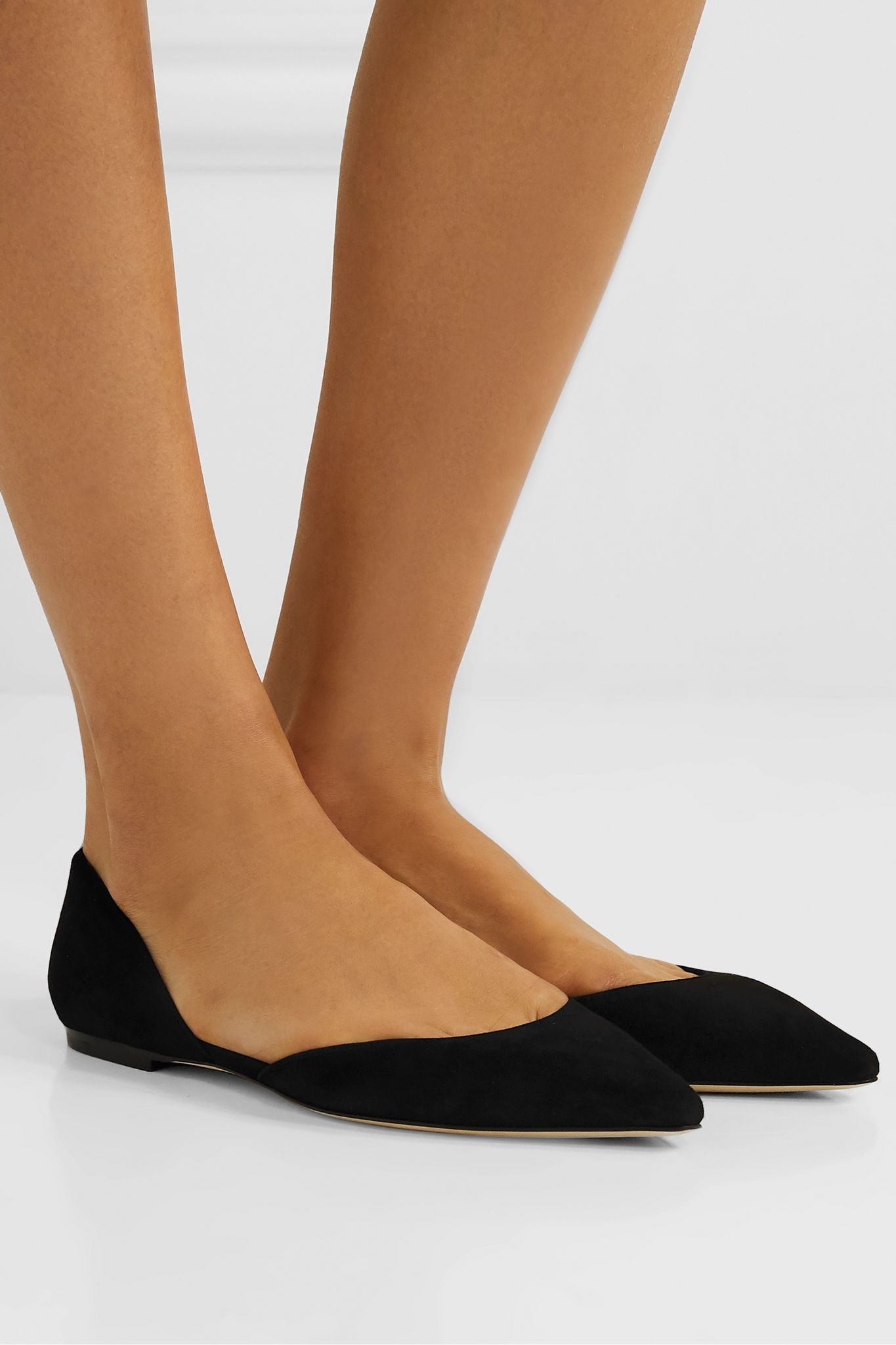 Esther suede point-toe flats - 2